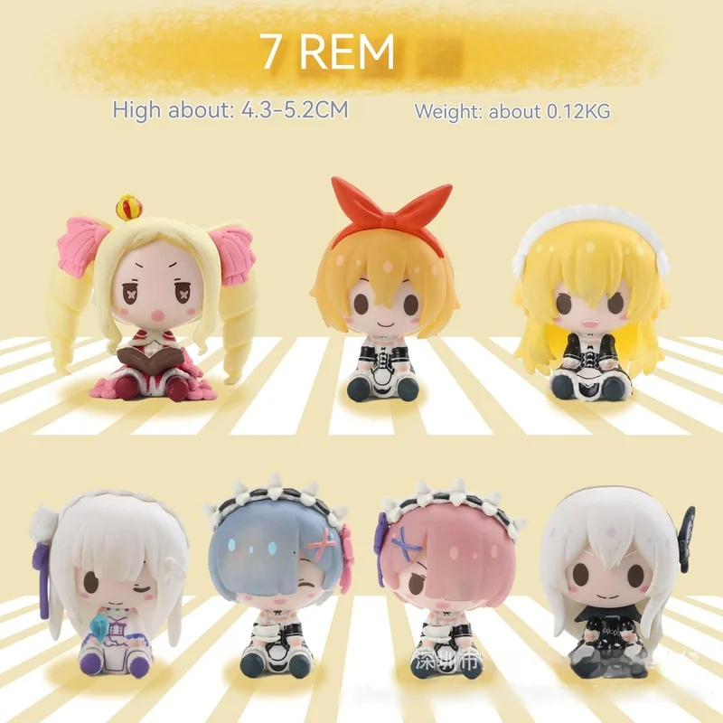 Мини-фигурка аниме «Re: жизнь в другом мире от нуля», 7-8 шт./партия, 4-5,5 см, версия Rem Ram Q, сидящая, девочка, кукла, украшение, подарок
Мини-фигурка аниме «Re: жизнь в другом мире от нуля», 7-8 шт./партия, 4-5,5 см, версия Rem Ram Q, сидящая, девочка, кукла, украшение, подарок