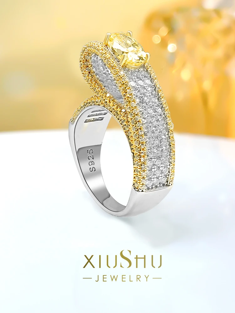 Fashionable personality niche fashion trend 925 silver ribbon ring inlaid with high carbon diamond new versatile niche design 
Fashionable personality niche fashion trend 925 silver ribbon ring inlaid with high carbon diamond new versatile niche design