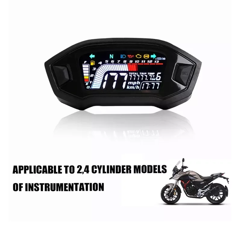 Universal Motorcycle LED Adjustable Speedometer 13000 RPM Optional Backlight Digital Odemeter Tachometer For 1,2,4 Cylinder
Universal Motorcycle LED Adjustable Speedometer 13000 RPM Optional Backlight Digital Odemeter Tachometer For 1,2,4 Cylinder