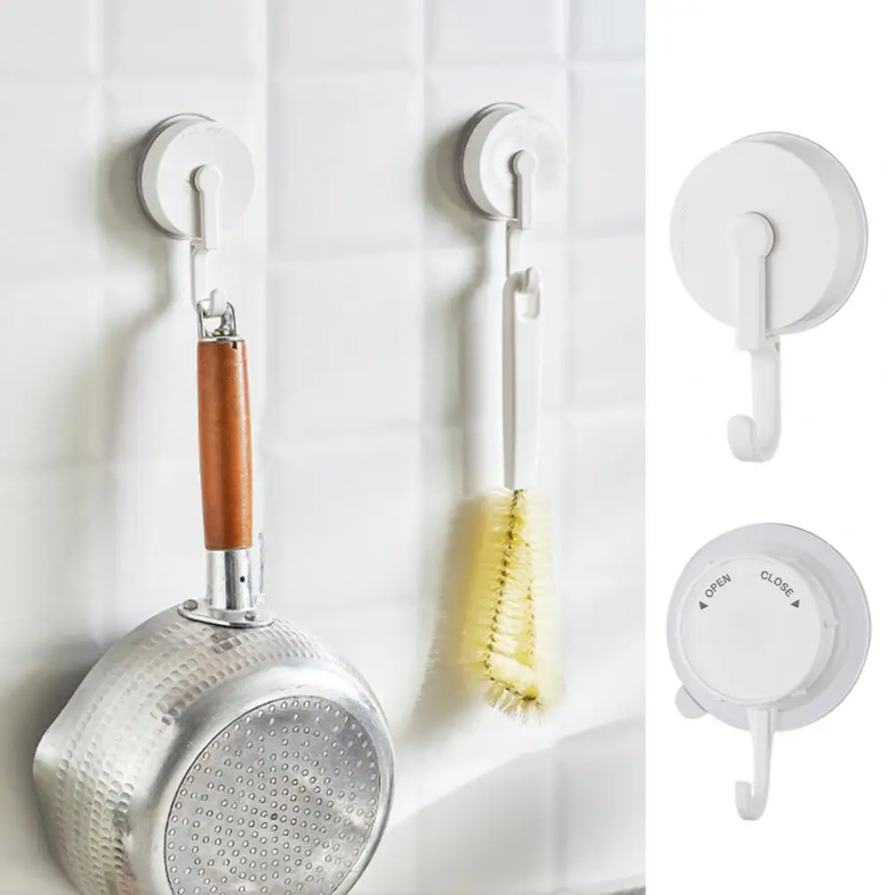 

1 Set Useful Shower Hook Moisture-Proof Storage Hook Easy to Install Suction Cup Organizer Hook Store