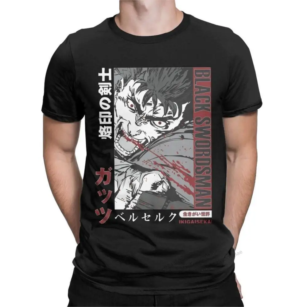 Men's T-Shirt Black Swordsman Berserk Guts Manga Funny 100% Cotton Tees Short Sleeve T Shirt Crewneck Clothes Original
Men's T-Shirt Black Swordsman Berserk Guts Manga Funny 100% Cotton Tees Short Sleeve T Shirt Crewneck Clothes Original