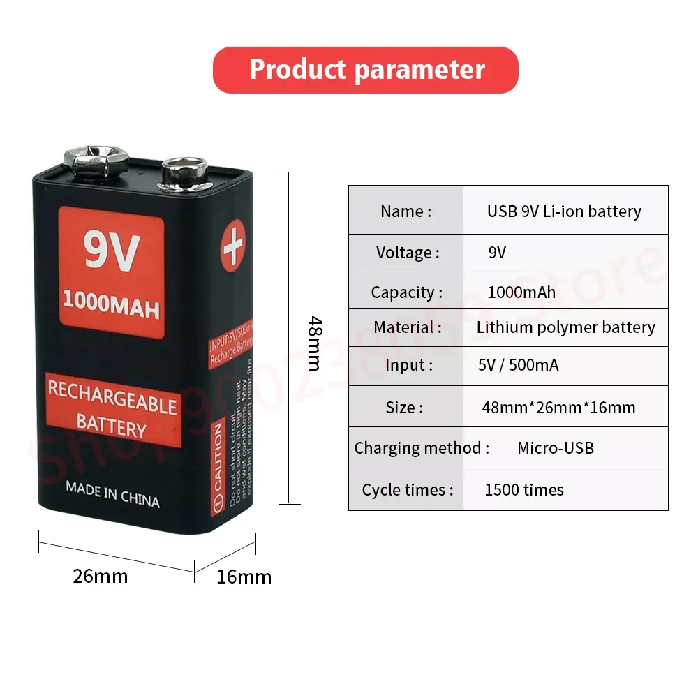 1000mAh micro USB 9 Volt li-ion Rechargeable Battery 6F22 9V Li ion Lithium Battery for RC Helicopter Model Microphone Toy
1000mAh micro USB 9 Volt li-ion Rechargeable Battery 6F22 9V Li ion Lithium Battery for RC Helicopter Model Microphone Toy