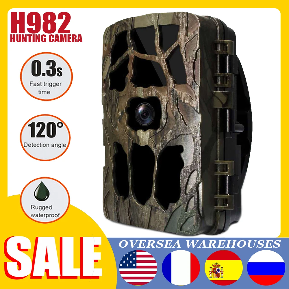 4K HD Waterproof Hunting Camera Outdoor Trail Camera Motion Detection Infrared Camera Wildlife Surveillance H982 LED Camera
4K HD Waterproof Hunting Camera Outdoor Trail Camera Motion Detection Infrared Camera Wildlife Surveillance H982 LED Camera