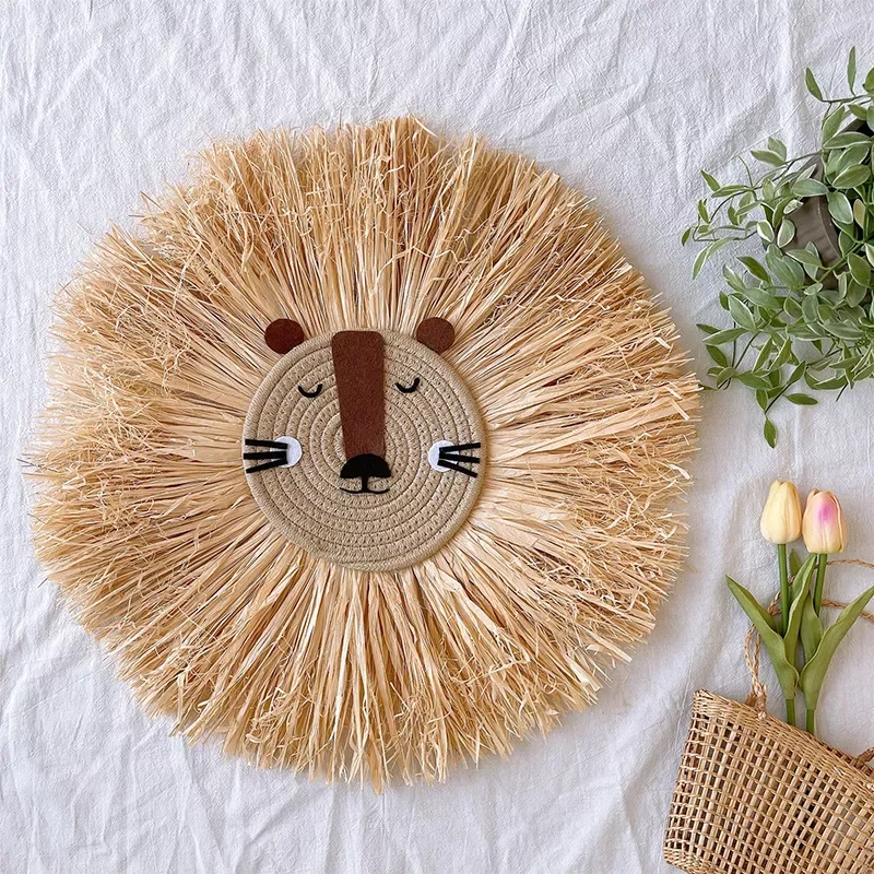 Home decoration Tapestry Handwoven Cartoon Lion Hanging Decorations Cute Animal Head Ornament Children room Wall Hanging
Home decoration Tapestry Handwoven Cartoon Lion Hanging Decorations Cute Animal Head Ornament Children room Wall Hanging