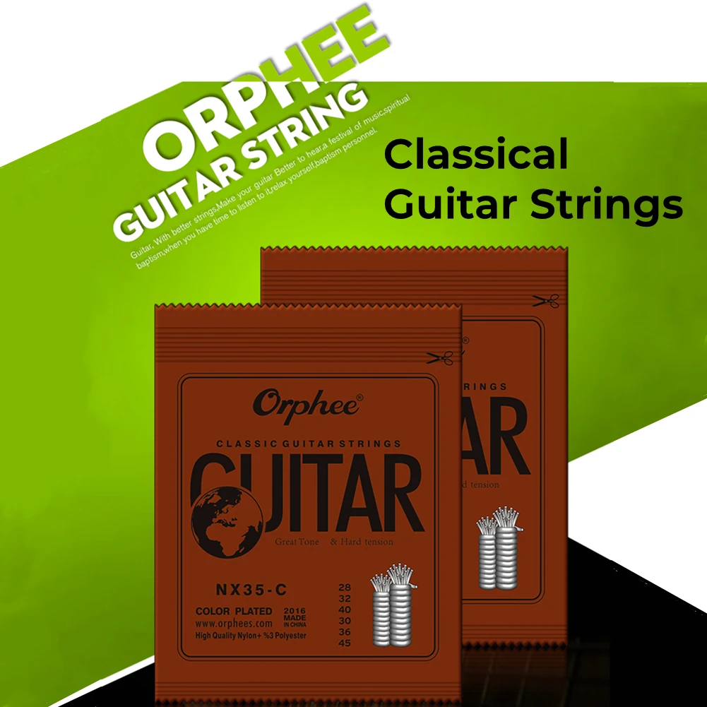 Orphee Classical Guitar Strings NX Series Silver Plated Wire Nylon 6String Black Nylon Core Silver Plated Copp Wound Musical
Orphee Classical Guitar Strings NX Series Silver Plated Wire Nylon 6String Black Nylon Core Silver Plated Copp Wound Musical