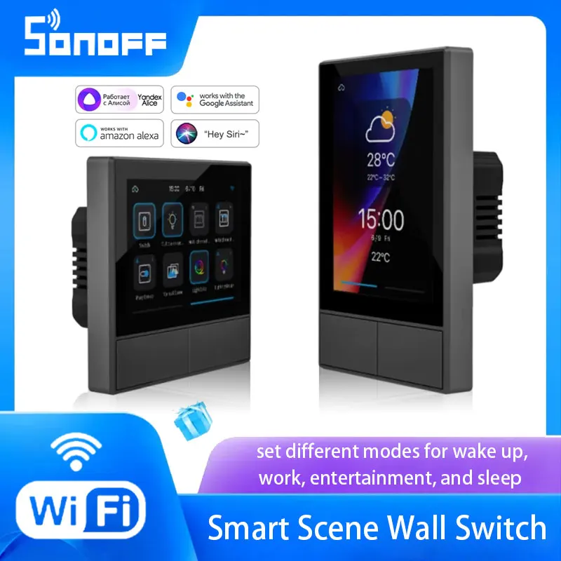 Умная панель Sonoff NS для домашней системы автоматизации, Интегрированное управление HMI, работает с голосовой командой Ewelink Alexa Google Alice Siri
Умная панель Sonoff NS для домашней системы автоматизации, Интегрированное управление HMI, работает с голосовой командой Ewelink Alexa Google Alice Siri