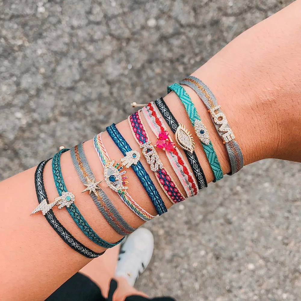 European and American Ins Bohemian Handmade Weaving Ethnic Style Vintage Ribbon Micro-Inlaid Nepal Couple Exotic Bracelet
European and American Ins Bohemian Handmade Weaving Ethnic Style Vintage Ribbon Micro-Inlaid Nepal Couple Exotic Bracelet