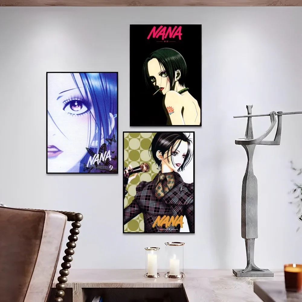 

Japanese Classic Anime NANA Poster Self-adhesive Art Poster Retro Kraft Paper Sticker DIY Room Bar Cafe Vintage Decorative