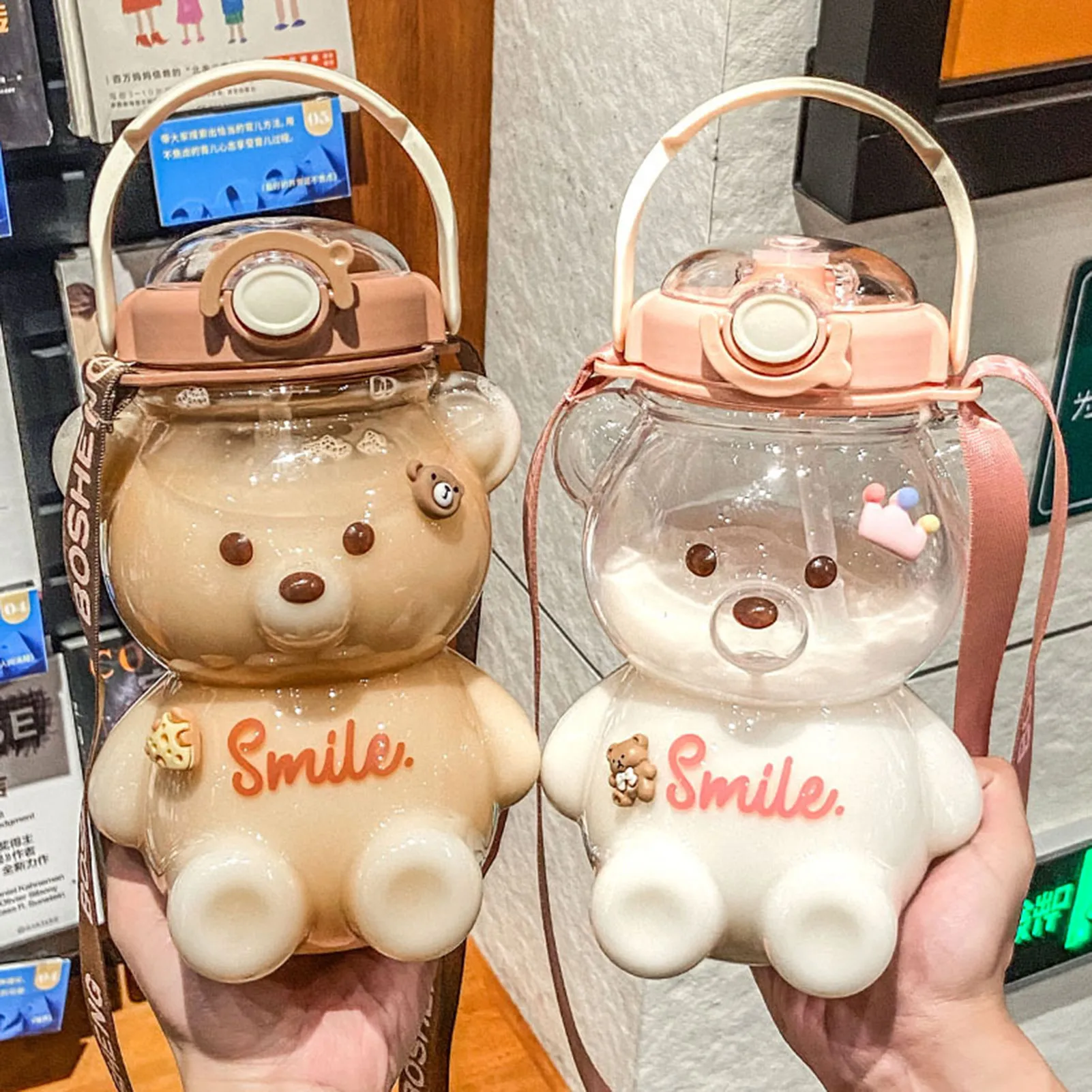 Large Water Bottles With Straw Bear Shaped Drinks JugSports Cup Portable Cartoon Kids Water Bottle For Camping Shopping Hiking
Large Water Bottles With Straw Bear Shaped Drinks JugSports Cup Portable Cartoon Kids Water Bottle For Camping Shopping Hiking