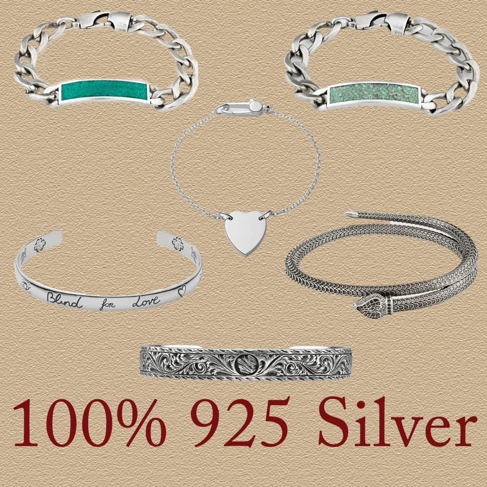 Женский винтажный браслет из серебра 100% пробы с эмалью
Женский винтажный браслет из серебра 100% пробы с эмалью