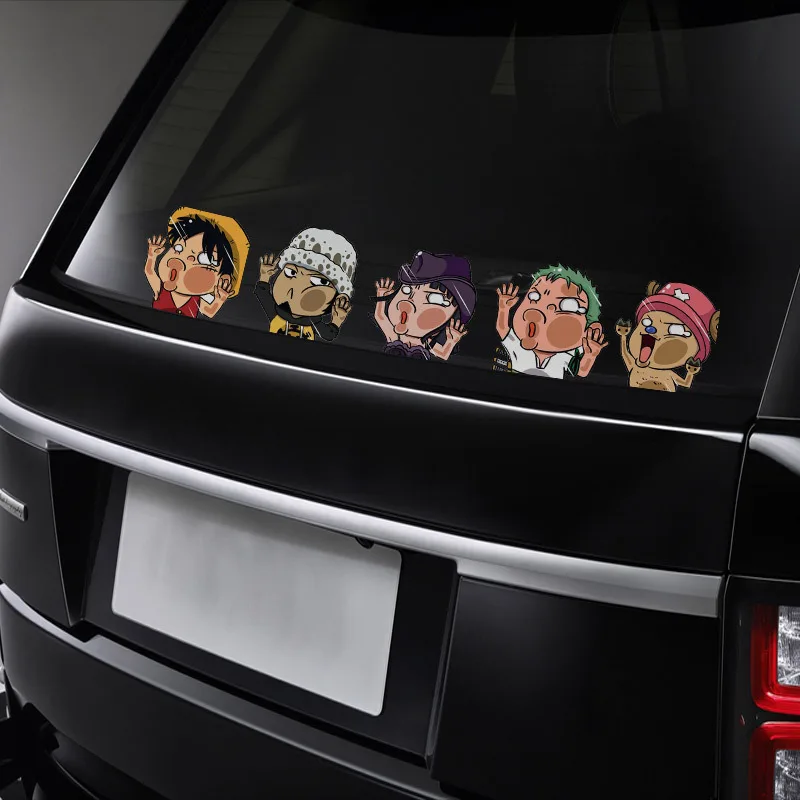 Аниме 3D One Piece Luffy Zoro милые забавные наклейки на автомобиль царапины домашний