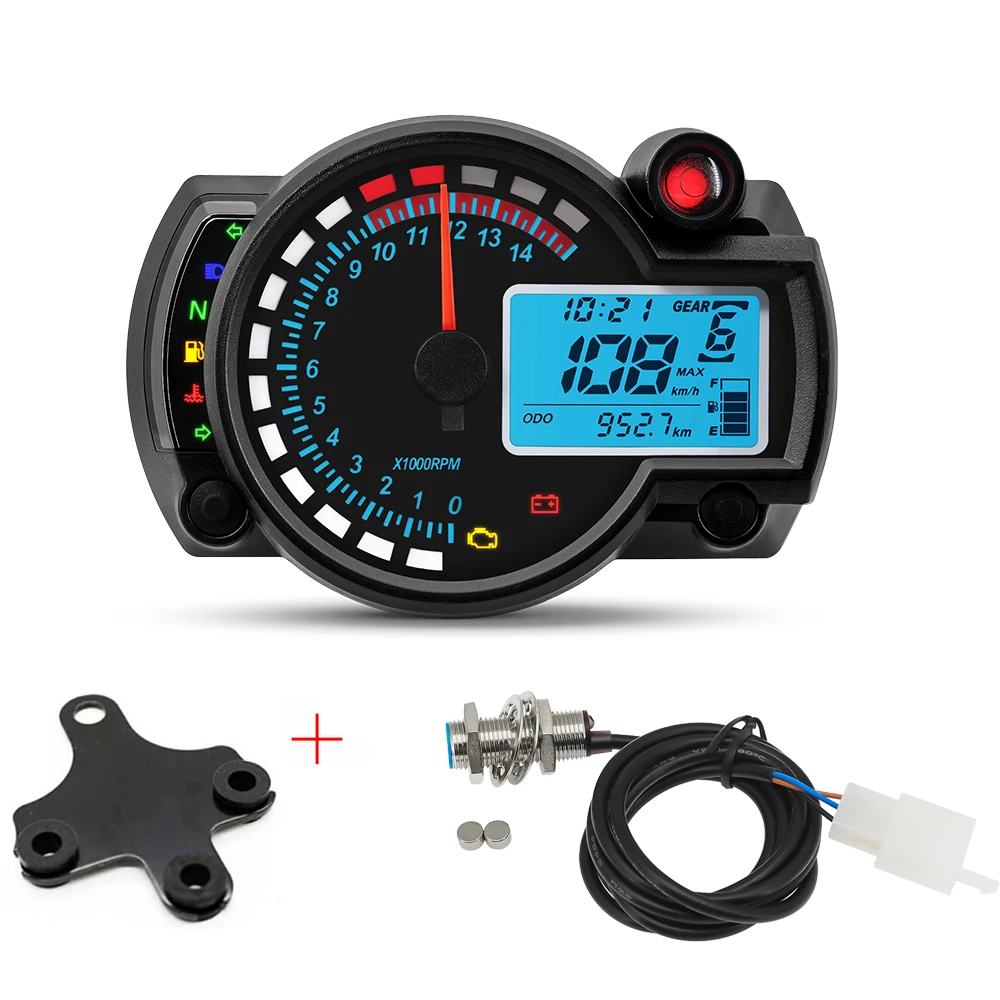 7 Colors Universal Speedometer Motorcycle Odometer LCD Digital Speed Gauge Meter 12V Motorcycle Instrument Dashboard Sensor Set
7 Colors Universal Speedometer Motorcycle Odometer LCD Digital Speed Gauge Meter 12V Motorcycle Instrument Dashboard Sensor Set