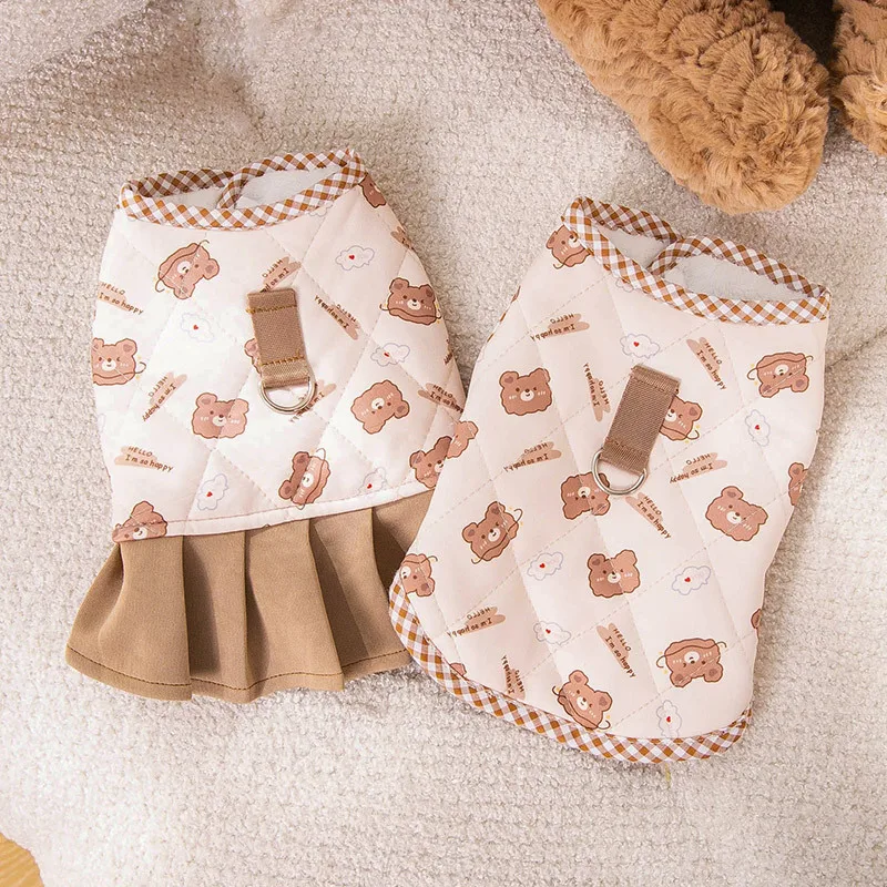 Плиссированная юбка цвета хаки, одежда для собак, мягкая куртка с мультяшным медведем для щенков, одежда для маленьких собак, уличная одежда...
Плиссированная юбка цвета хаки, одежда для собак, мягкая куртка с мультяшным медведем для щенков, одежда для маленьких собак, уличная одежда...