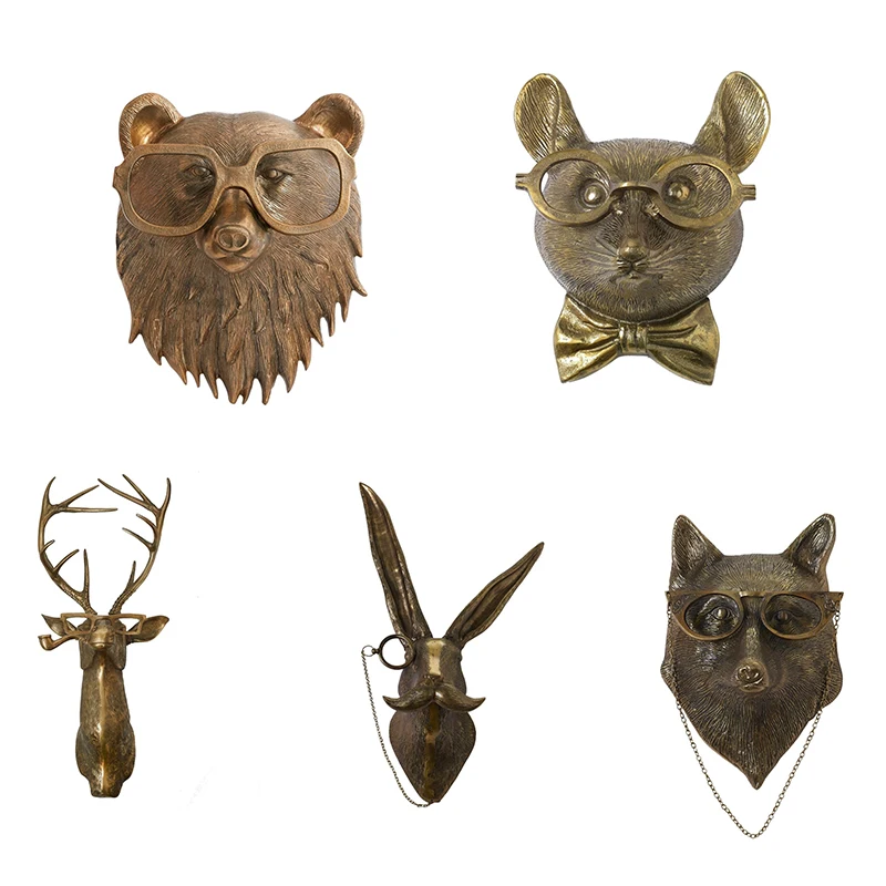 Animal Pendant Wall Mounted Animal Head Sculpture Wall Decor Rabbit Deer Bear Mouse Fox Wearing Glasses Resin Animal Pendant
Animal Pendant Wall Mounted Animal Head Sculpture Wall Decor Rabbit Deer Bear Mouse Fox Wearing Glasses Resin Animal Pendant