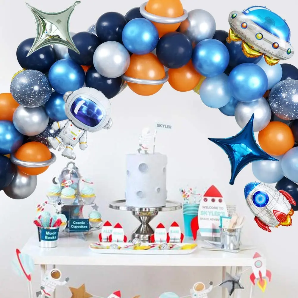 100Pcs Outer Space Party Balloons kit with Rocket Astronaut Balloon for Birthday Party Baby Shower Solar System Party Decor
100Pcs Outer Space Party Balloons kit with Rocket Astronaut Balloon for Birthday Party Baby Shower Solar System Party Decor