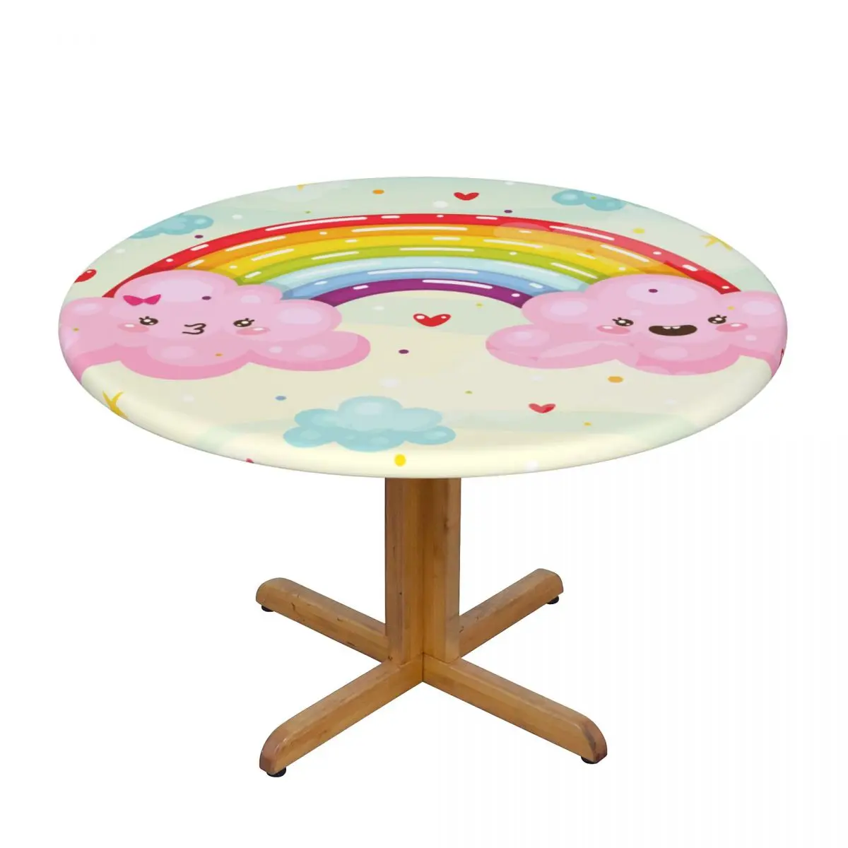 Modern Round Table Cover Stretch Tablecloths Cute Couple Clouds And Rainbow Home Decorative Table Cloth
Modern Round Table Cover Stretch Tablecloths Cute Couple Clouds And Rainbow Home Decorative Table Cloth