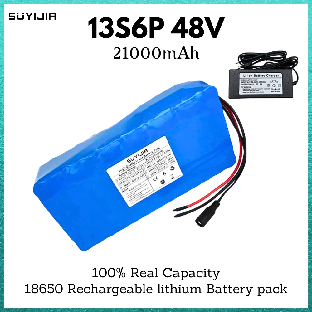 18650 Lithium Batteries Pack13S6P 48V 21000mah Built-in Smart BMS for E-Bike Unicycle Scooter Wheel Chair with 54.6V 2A Charger
18650 Lithium Batteries Pack13S6P 48V 21000mah Built-in Smart BMS for E-Bike Unicycle Scooter Wheel Chair with 54.6V 2A Charger