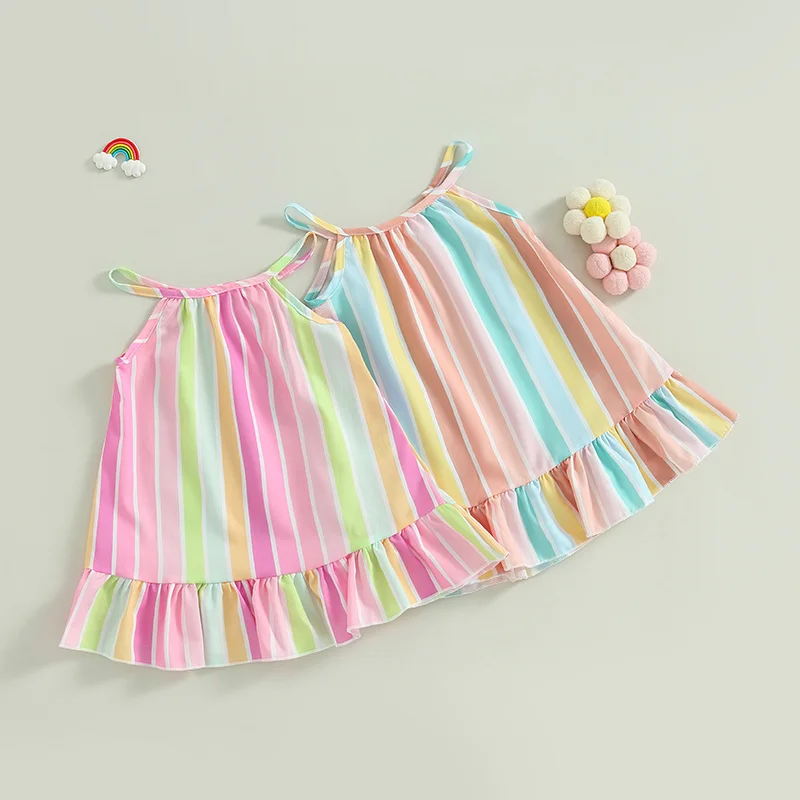 Newborn Baby Girls Casual Loose Dresses Summer Kids Sleeveless Off Shoulder Stripes Ruffles Dress
Newborn Baby Girls Casual Loose Dresses Summer Kids Sleeveless Off Shoulder Stripes Ruffles Dress