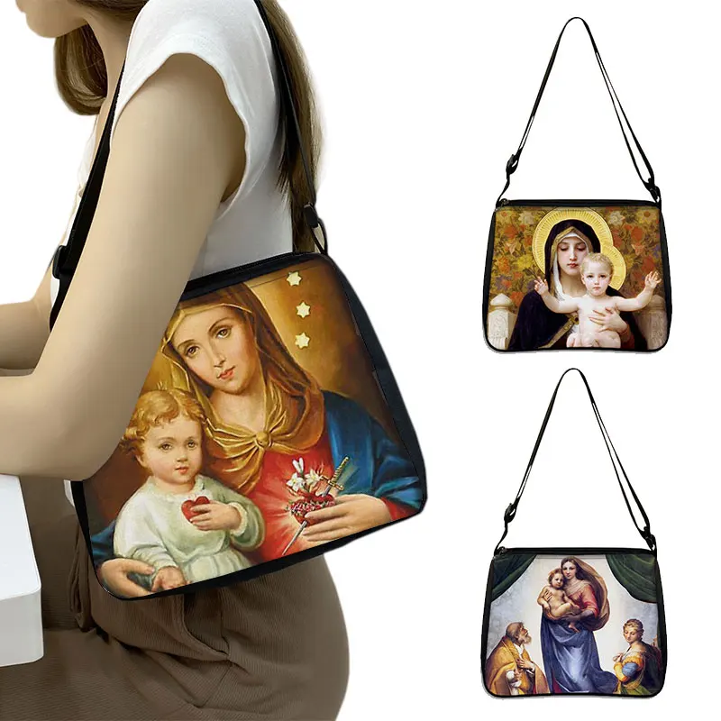Vintage Jesus/ Holy Mary Printing Handbag Vintage Women Canvas Shoulder Bags Leisure Clutch Handbag Portable Messenger Bags Gift
Vintage Jesus/ Holy Mary Printing Handbag Vintage Women Canvas Shoulder Bags Leisure Clutch Handbag Portable Messenger Bags Gift