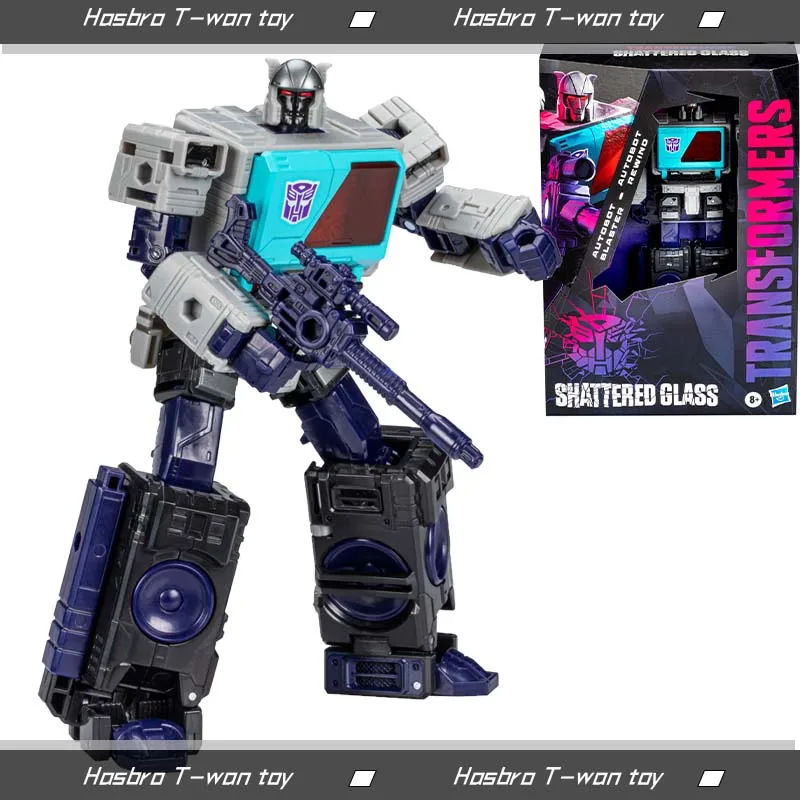 

Hasbro Transformers Generations Shattered Glass Collection Voyager Class Autobot Blaster Rewind Toy 7inch Scale Genuine Original
