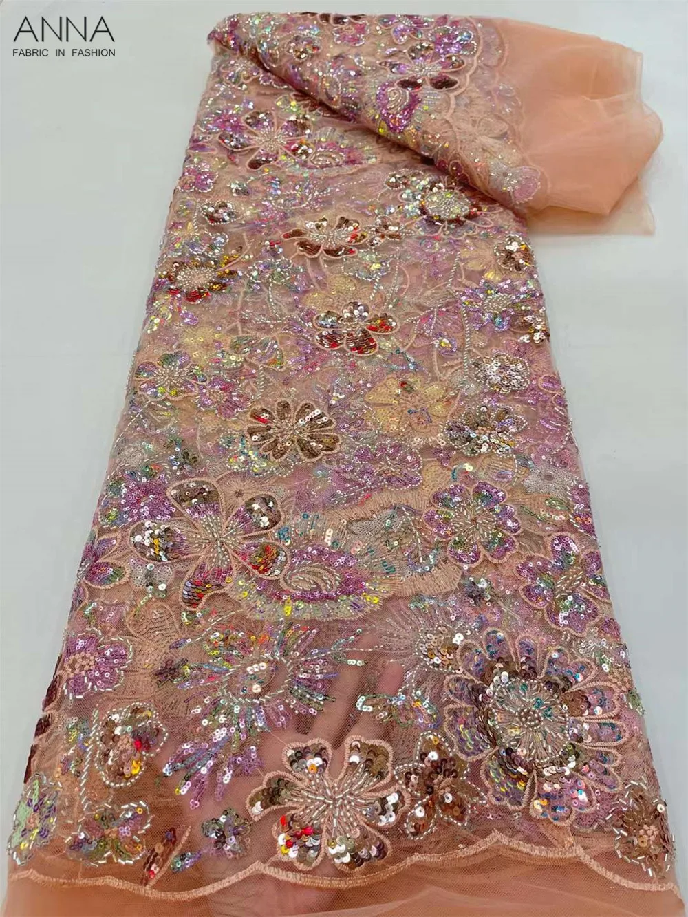 2022 High Quality African Sequins Lace Fabric 5yards Luxury French Nigerian Beaded Mesh Lace Fabric For Wedding Dress
2022 High Quality African Sequins Lace Fabric 5yards Luxury French Nigerian Beaded Mesh Lace Fabric For Wedding Dress