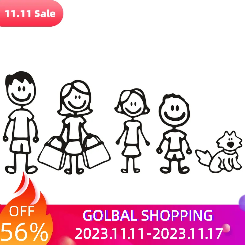 Exterior Waterproof Body Decor Styling Scratchproof Reflective Universal Vinyl Family Pattern Art Car Sticker
Exterior Waterproof Body Decor Styling Scratchproof Reflective Universal Vinyl Family Pattern Art Car Sticker
