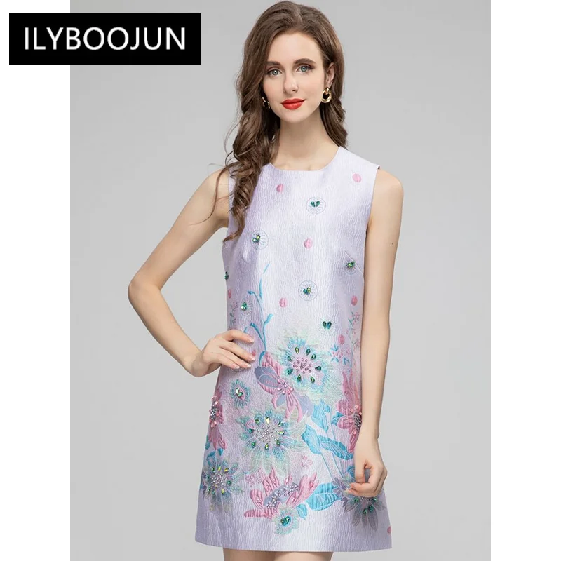 Vest Dress Women O-Neck Sleeveless Crystal Diamonds High Street Jacquard Mini Dresses For Women 2023 Luxury Brand High Quality
Vest Dress Women O-Neck Sleeveless Crystal Diamonds High Street Jacquard Mini Dresses For Women 2023 Luxury Brand High Quality