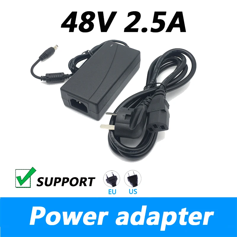 DC 48V 2.5A 2500MA 120W POE Power Supply Adapter 48 V Volt For CCTV Security Surveillance POE Injector Ethernet IP Camera Phone
DC 48V 2.5A 2500MA 120W POE Power Supply Adapter 48 V Volt For CCTV Security Surveillance POE Injector Ethernet IP Camera Phone