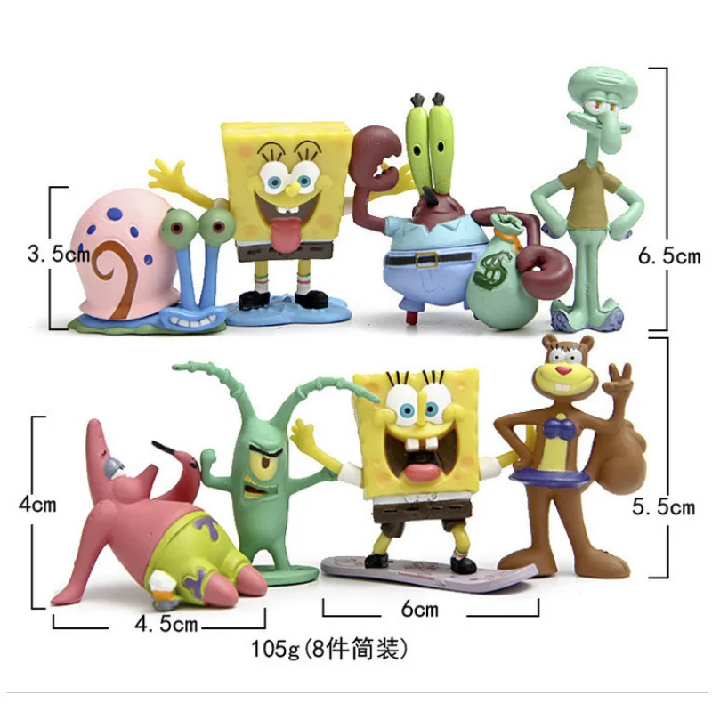 2022 Hot 8Pcs/set Tomy Spongebob Doll Toy Action figure Scene Model Ornaments Anime Toy Pvc Figures Toys Dolls Children Gift
2022 Hot 8Pcs/set Tomy Spongebob Doll Toy Action figure Scene Model Ornaments Anime Toy Pvc Figures Toys Dolls Children Gift