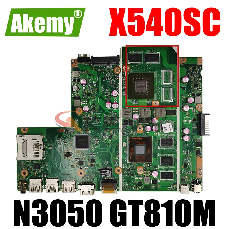 Akemy X540SC Laptop motherboard for ASUS VivoBook X540SCA X540S original mainboard 4GB-RAM N3050 CPU GT810M
Akemy X540SC Laptop motherboard for ASUS VivoBook X540SCA X540S original mainboard 4GB-RAM N3050 CPU GT810M