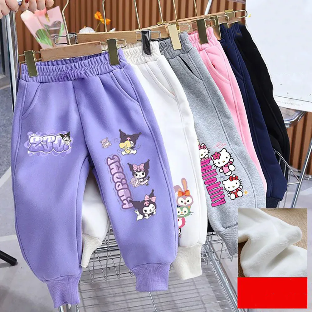 Осенне-зимние флисовые брюки с изображением сердца Hello Kittys Sanrio Kawaii Anime My Melody, милые Мультяшные брюки, одежда, подарки для детей
Осенне-зимние флисовые брюки с изображением сердца Hello Kittys Sanrio Kawaii Anime My Melody, милые Мультяшные брюки, одежда, подарки для детей