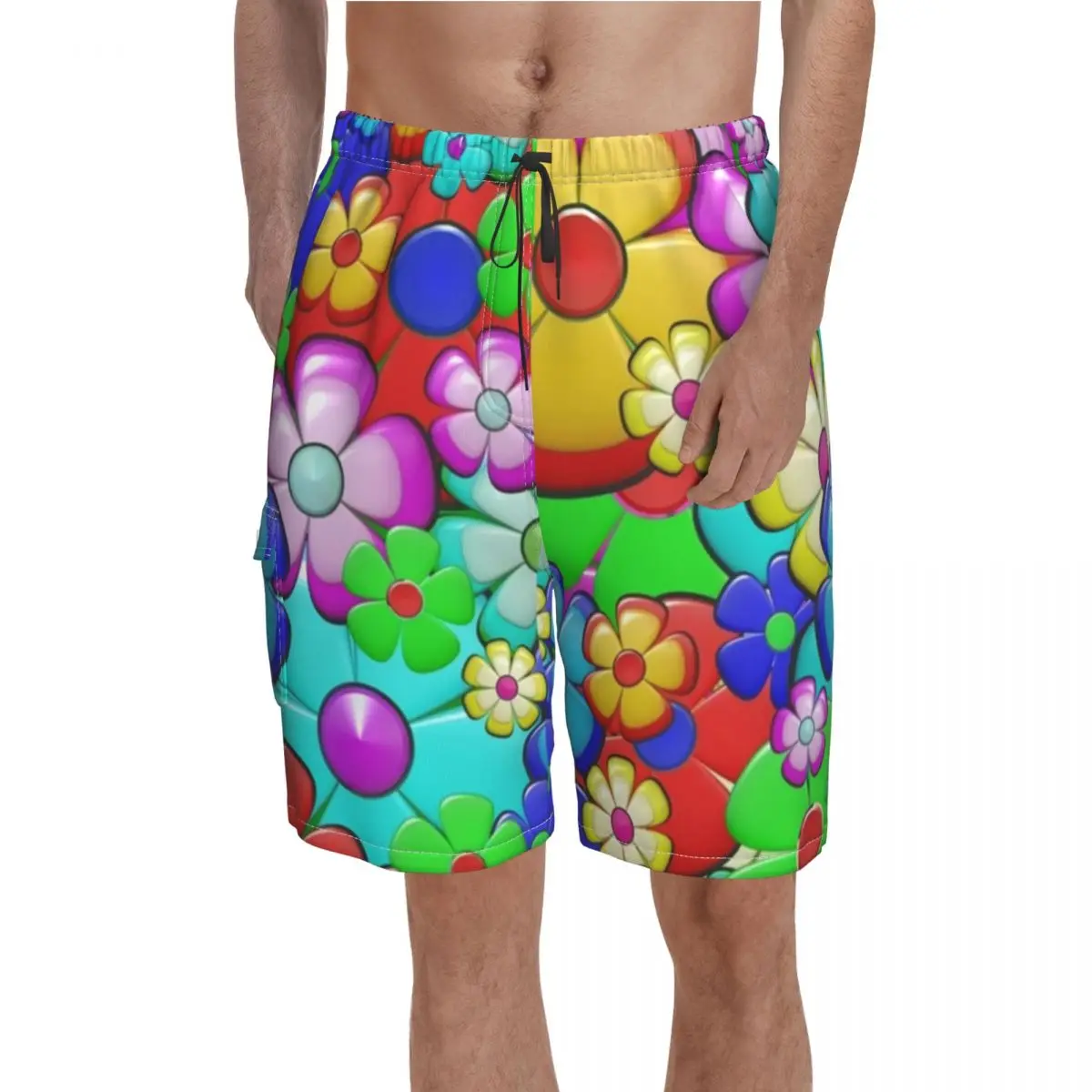 Bright Flower Power Board Shorts High Quality Vintage 70S Print Print Board Short Pants Males Drawstring Cute Swim Trunks 2XL
Bright Flower Power Board Shorts High Quality Vintage 70S Print Print Board Short Pants Males Drawstring Cute Swim Trunks 2XL