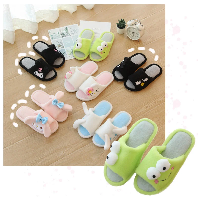 Sanrioed My Melody Cinnamoroll Kuromi Cute Cartoon Open Toe Plush Slippers Kawaii Doll Spring and Summer Non-slip Women Slippers
Sanrioed My Melody Cinnamoroll Kuromi Cute Cartoon Open Toe Plush Slippers Kawaii Doll Spring and Summer Non-slip Women Slippers