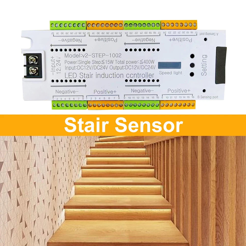 DC 12-24V Stair Sensor 3 Modes Plastic Home PIR 4 Gears 32 Channels Indoor Induction Controller Intelligent For LED Strip Dimmer
DC 12-24V Stair Sensor 3 Modes Plastic Home PIR 4 Gears 32 Channels Indoor Induction Controller Intelligent For LED Strip Dimmer