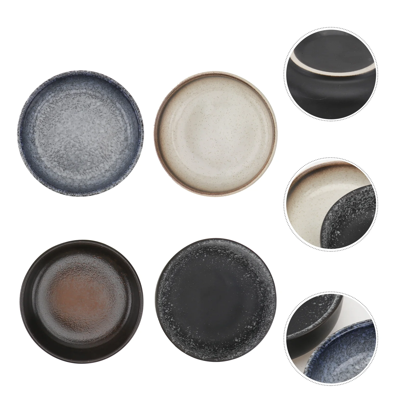 4pcs Ceramic Glass Soy Sauce Dish Seasoning Plates Multifunctional Japanese Soy Sushi Seasoning Appetizer Snack Dipping Bowls
4pcs Ceramic Glass Soy Sauce Dish Seasoning Plates Multifunctional Japanese Soy Sushi Seasoning Appetizer Snack Dipping Bowls