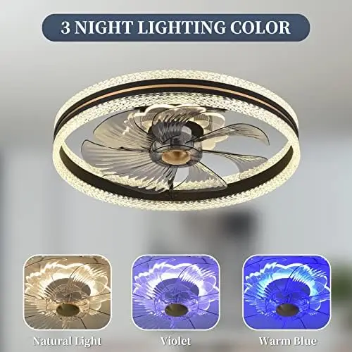 2023 Upgraded Ceiling Fan F105 Black Ceiling Fans with Lights App & Remote Control, Timing & 3 Led Color Led Ceiling Fan
2023 Upgraded Ceiling Fan F105 Black Ceiling Fans with Lights App & Remote Control, Timing & 3 Led Color Led Ceiling Fan