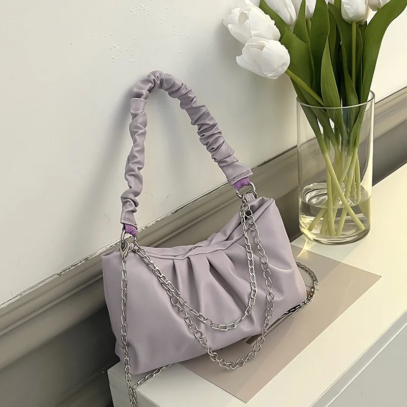 Chain cloud bag women's Korean version ins textured shoulder bag white foreign style new fashion versatile messenger Fold bag
Chain cloud bag women's Korean version ins textured shoulder bag white foreign style new fashion versatile messenger Fold bag