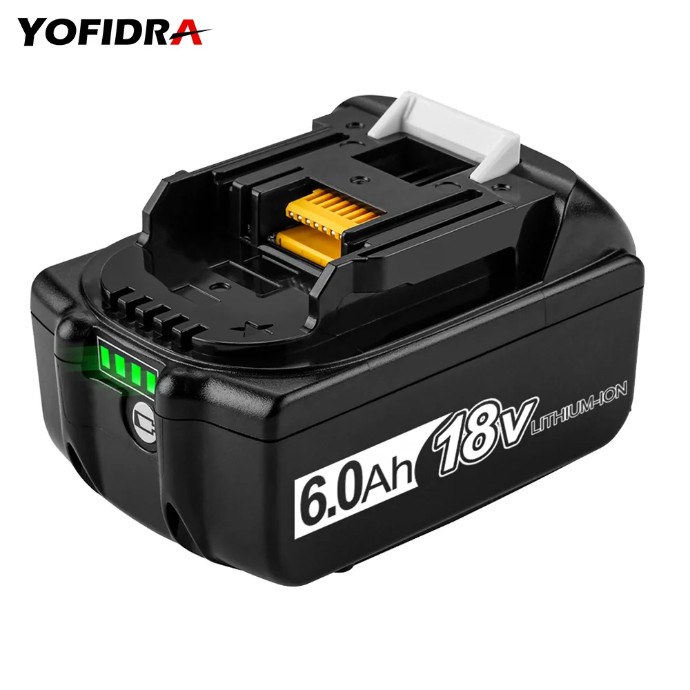 18V 6000mAh Rechargeable Lithium ion Battery for Makita 18v Battery BL1860 BL1840 BL1850 BL1830 BL1860B LXT 400
18V 6000mAh Rechargeable Lithium ion Battery for Makita 18v Battery BL1860 BL1840 BL1850 BL1830 BL1860B LXT 400