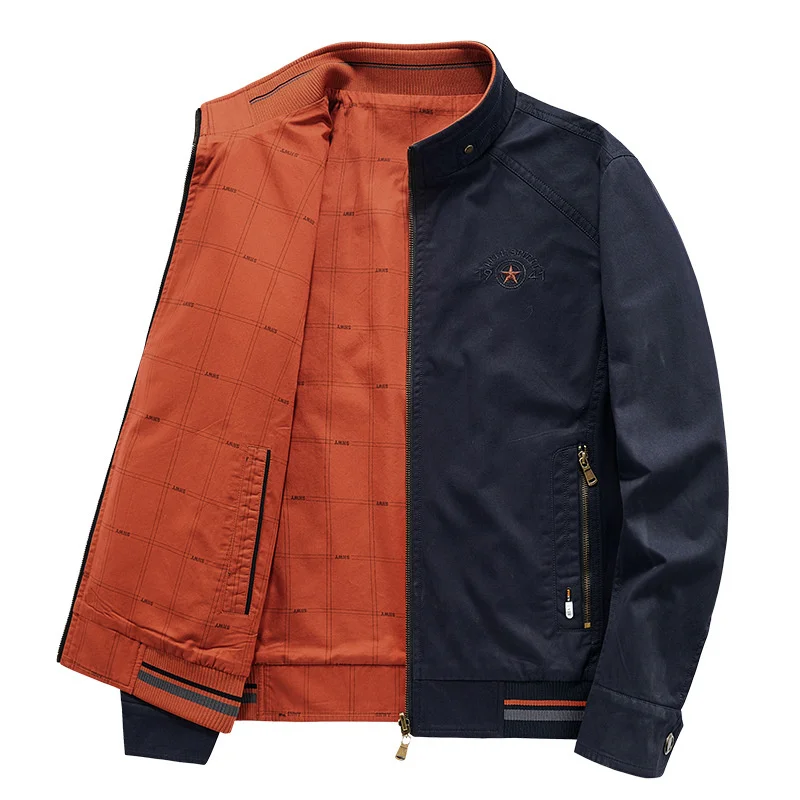 New Arrival Casual Men's Jackets Stand Collar Military Style Reversible Jacket Both Side Wear Autumn Coats Plus Size 5XL 6XL
New Arrival Casual Men's Jackets Stand Collar Military Style Reversible Jacket Both Side Wear Autumn Coats Plus Size 5XL 6XL