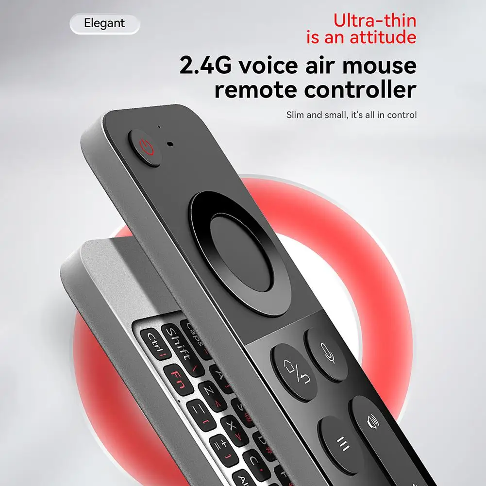 Smart Wireless 2.4G Air Mouse Keyboard for TV Box Gyroscope Voice Remote Control PC Computer IR Learning Controller Replacement
Smart Wireless 2.4G Air Mouse Keyboard for TV Box Gyroscope Voice Remote Control PC Computer IR Learning Controller Replacement
