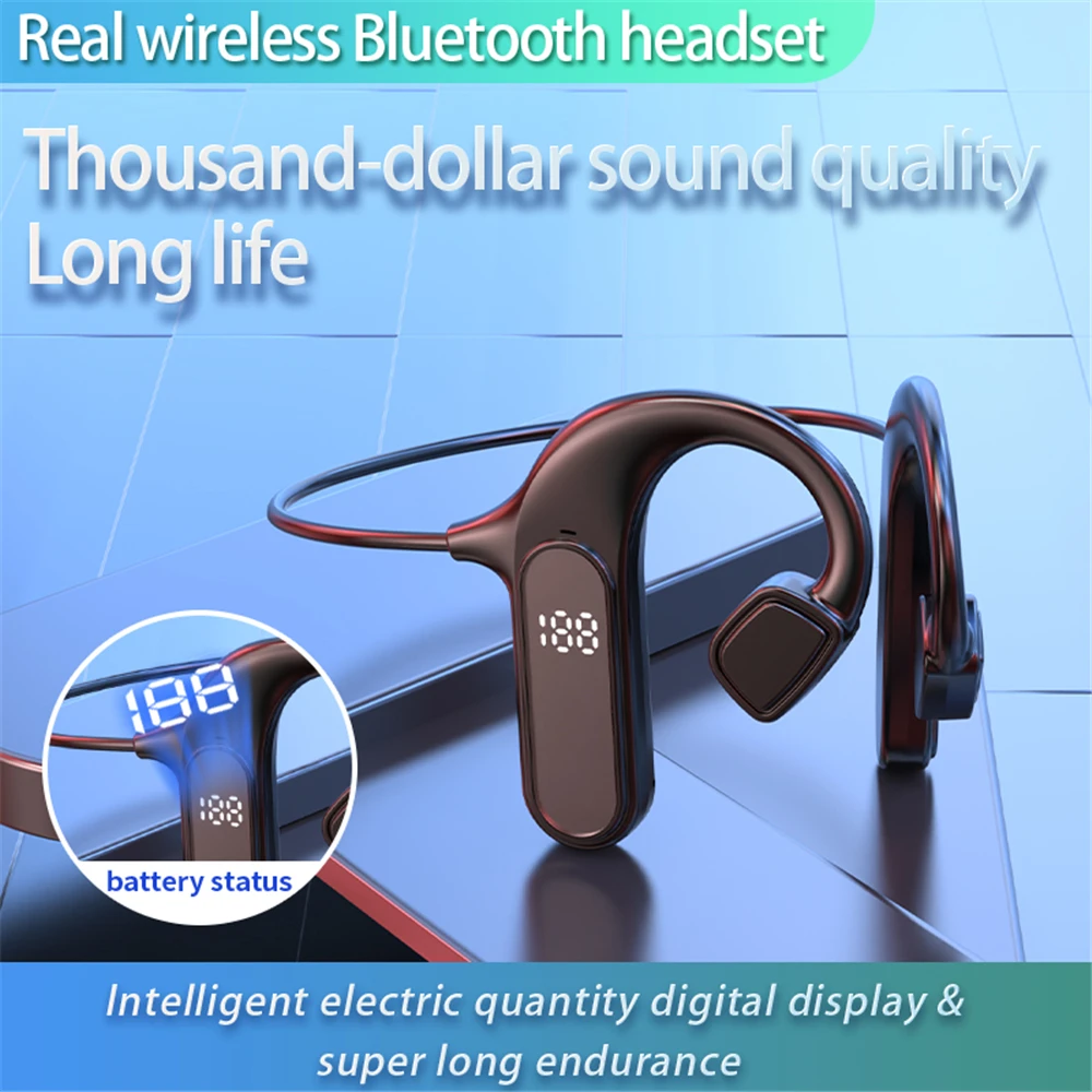 VG09 Bone Conduction Headphone Wireless Bluetooth Digital Earphone 3D Bass Mic Stereo Earbuds Outdoors Waterproof Sports Headset 
VG09 Bone Conduction Headphone Wireless Bluetooth Digital Earphone 3D Bass Mic Stereo Earbuds Outdoors Waterproof Sports Headset