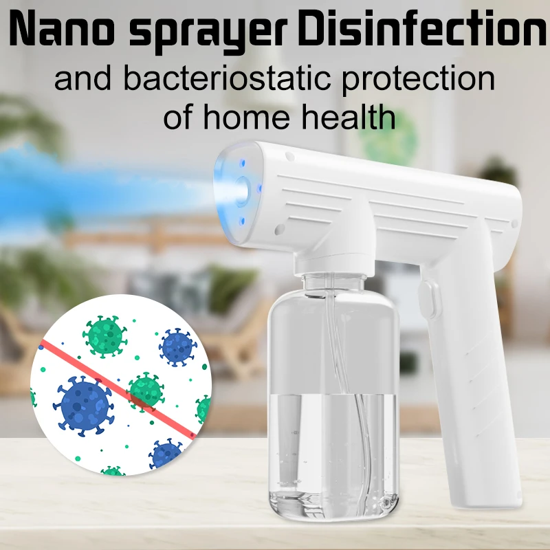 Portable Nano Atomizer Hand-held Spray Gun Mist Sprayer Santitizer Machine Cordless Electric ULV Fogger Office Garden Sprayer "
Portable Nano Atomizer Hand-held Spray Gun Mist Sprayer Santitizer Machine Cordless Electric ULV Fogger Office Garden Sprayer "