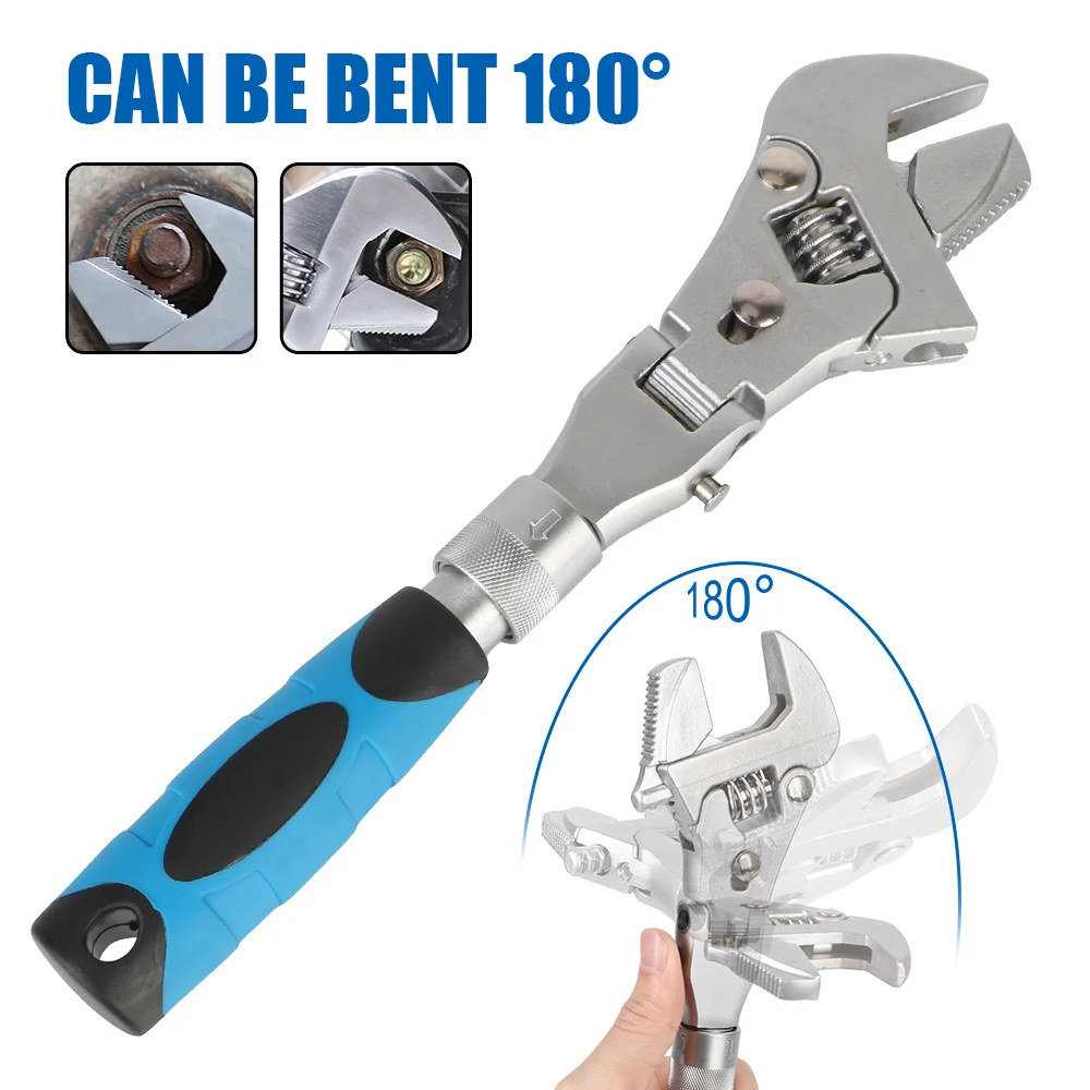 180 Degree Folding Adjustable Torque Wrench Household Maintenance Pulley Wrench 10 Inch Ratchet Wrench Manual Tool 5 In 1
180 Degree Folding Adjustable Torque Wrench Household Maintenance Pulley Wrench 10 Inch Ratchet Wrench Manual Tool 5 In 1