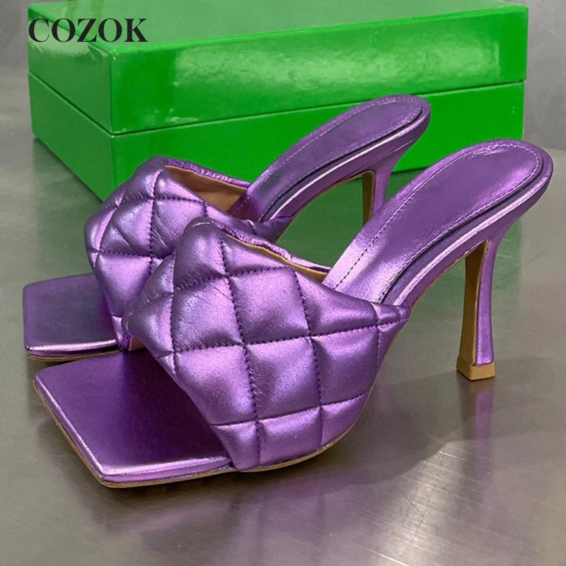 Шлепанцы женские из овечьей кожи, квадратный носок, шитье, тонкий каблук, удобные мягкие, летние Тапочки
Шлепанцы женские из овечьей кожи, квадратный носок, шитье, тонкий каблук, удобные мягкие, летние Тапочки