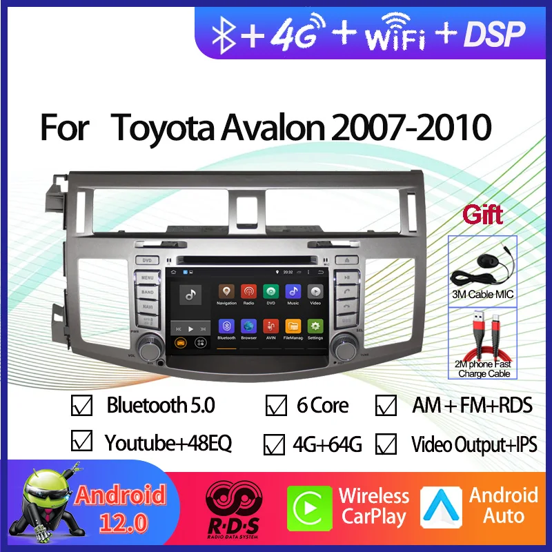 Android 10.0 Car GPS Navigation Multimedia DVD Player for Toyota Avalon 2007 2008 2009 2010 Auto Radio Stereo with RDS BT Wifi
Android 10.0 Car GPS Navigation Multimedia DVD Player for Toyota Avalon 2007 2008 2009 2010 Auto Radio Stereo with RDS BT Wifi