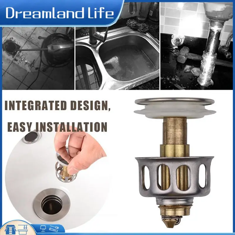 1pc Universal Bouncing Core Filter Cover with Basket Shower Floor Drain Bathroom Plug Trap Hair Catcher Basin Faucet Accessories
1pc Universal Bouncing Core Filter Cover with Basket Shower Floor Drain Bathroom Plug Trap Hair Catcher Basin Faucet Accessories