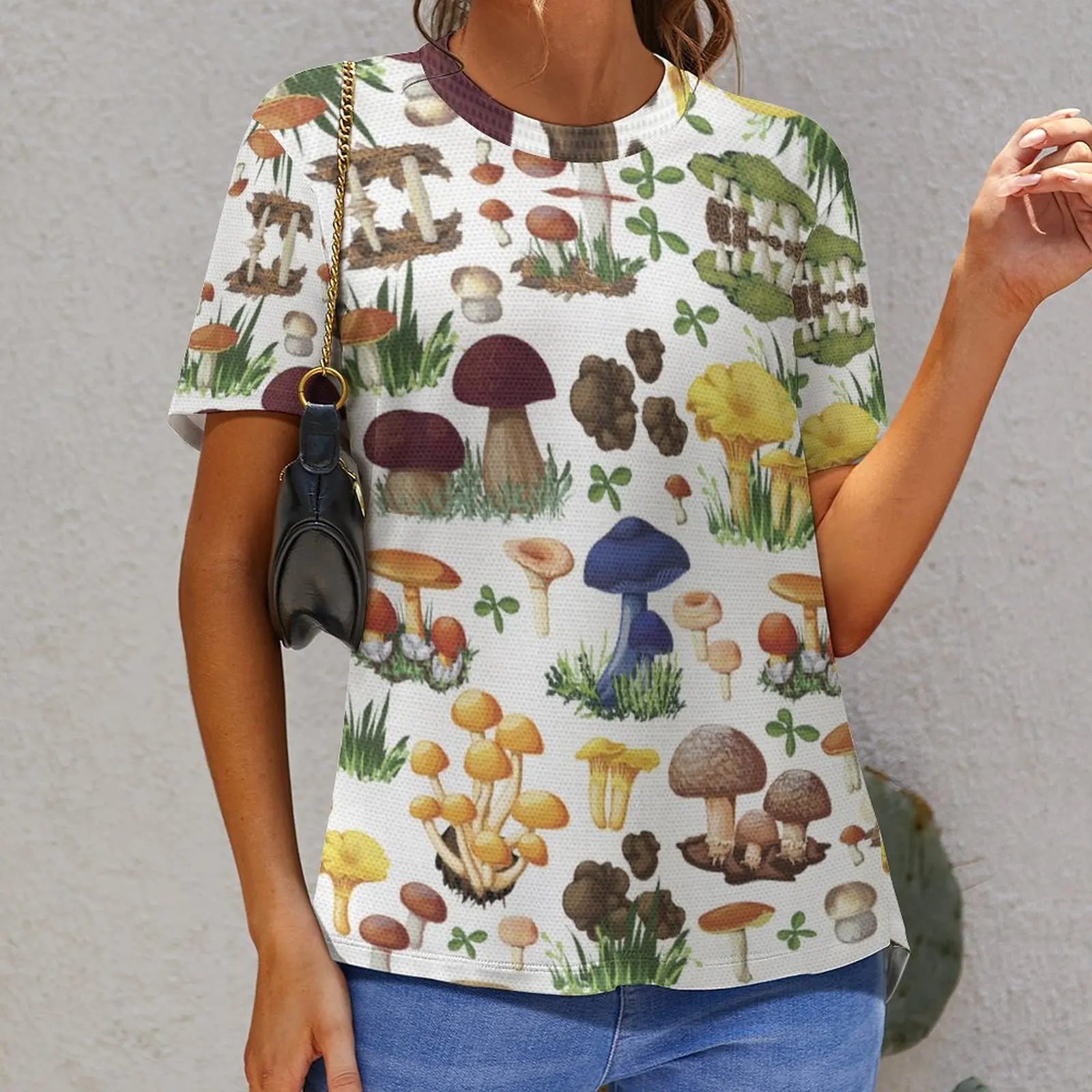 Tees Pattern with Types of Mushrooms Wild Species Organic Natural Food Garden Theme Unique Leisure USA Size top Quality
Tees Pattern with Types of Mushrooms Wild Species Organic Natural Food Garden Theme Unique Leisure USA Size top Quality