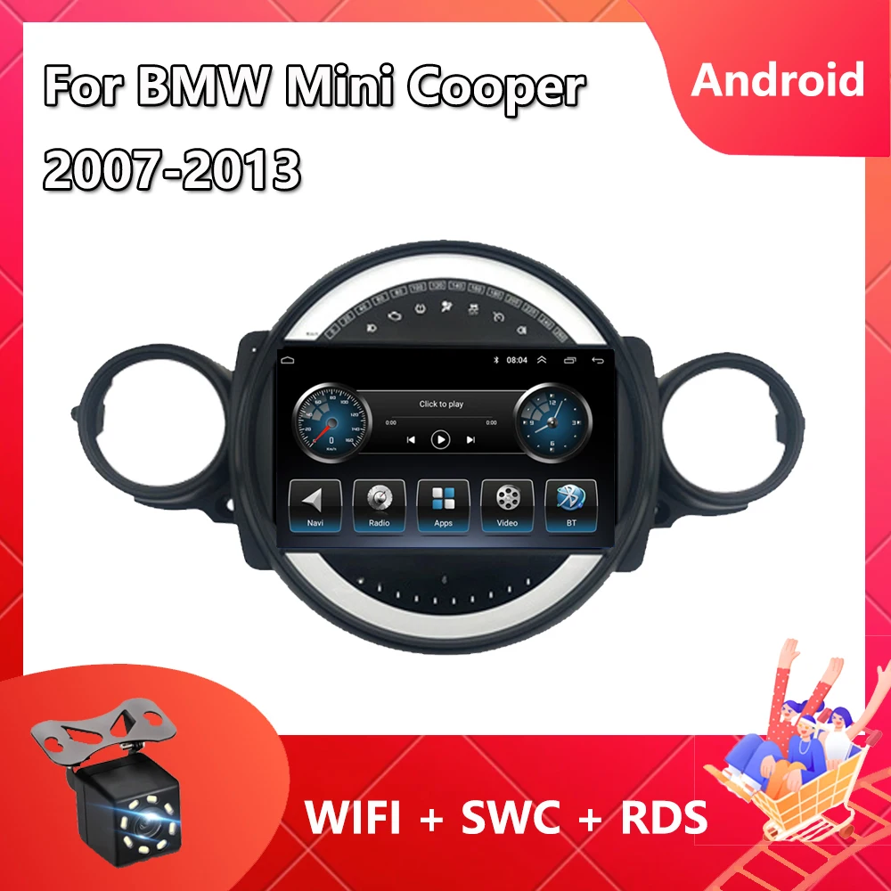 2 din Car Radio For BMW Mini Cooper 2007-2013 Android 11 Navigation GPS Auto Multimedia Video Player Carplay Bluetooth SWC WIFI
2 din Car Radio For BMW Mini Cooper 2007-2013 Android 11 Navigation GPS Auto Multimedia Video Player Carplay Bluetooth SWC WIFI