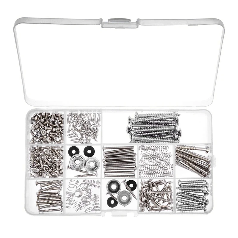 Комплект винтов для электрогитары (9 типов) с пружинами для моста электрогитары, пикапа, Pickguard, тюнера, переключателя, шейной пластины, струн ...
Комплект винтов для электрогитары (9 типов) с пружинами для моста электрогитары, пикапа, Pickguard, тюнера, переключателя, шейной пластины, струн ...