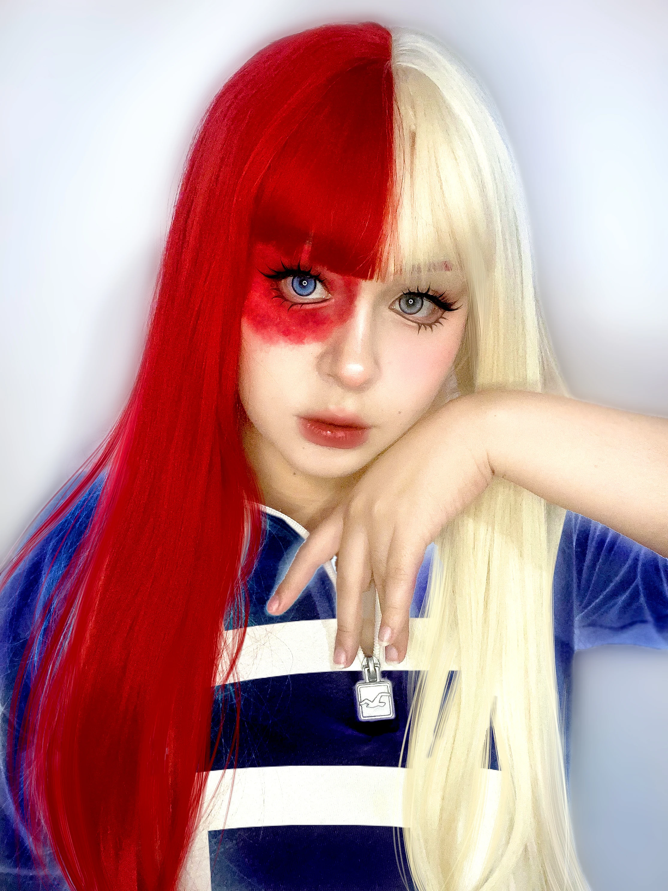 WigMVP Womens Long Synthetic Wigs with BangsHalf Red Half Blonde Colored Costume Wig for Halloween Party Cosplay
WigMVP Womens Long Synthetic Wigs with BangsHalf Red Half Blonde Colored Costume Wig for Halloween Party Cosplay